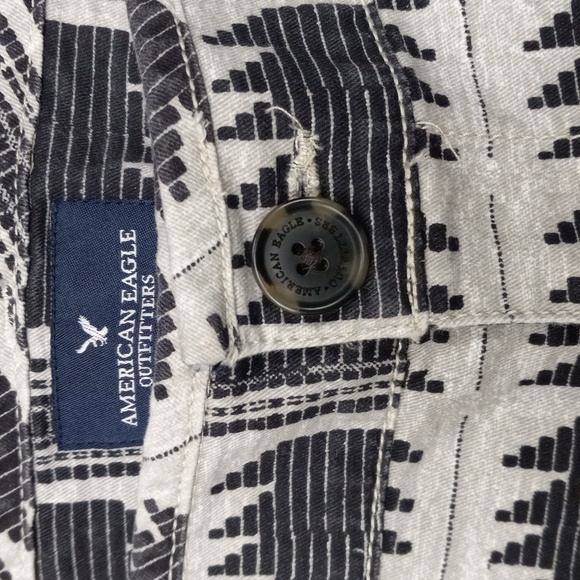 American Eagle Kaki Midi Stretch Shorts & Aztec Print Midi Stretch Shorts - Picture 3 of 16